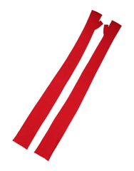 Dolce & Gabbana Red Wool Fingerless Elbow Length Mitten Gloves - One Size