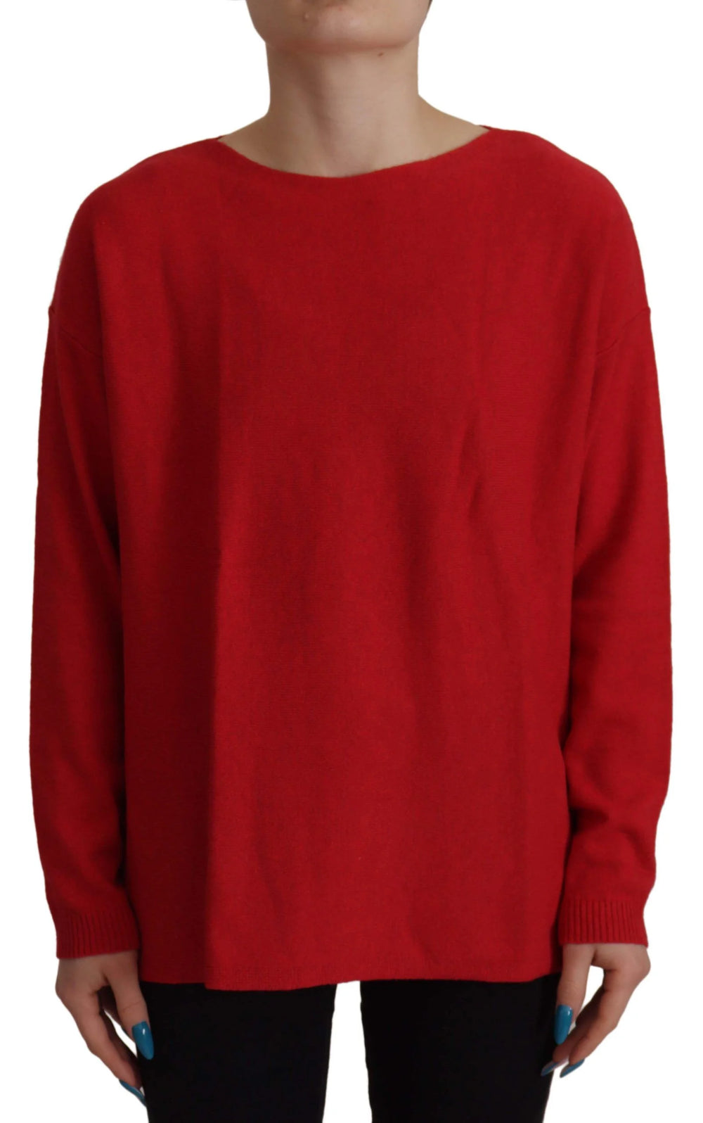 Dolce & Gabbana Red Wool Knit Round Neck Pullover Sweater - Sweaters