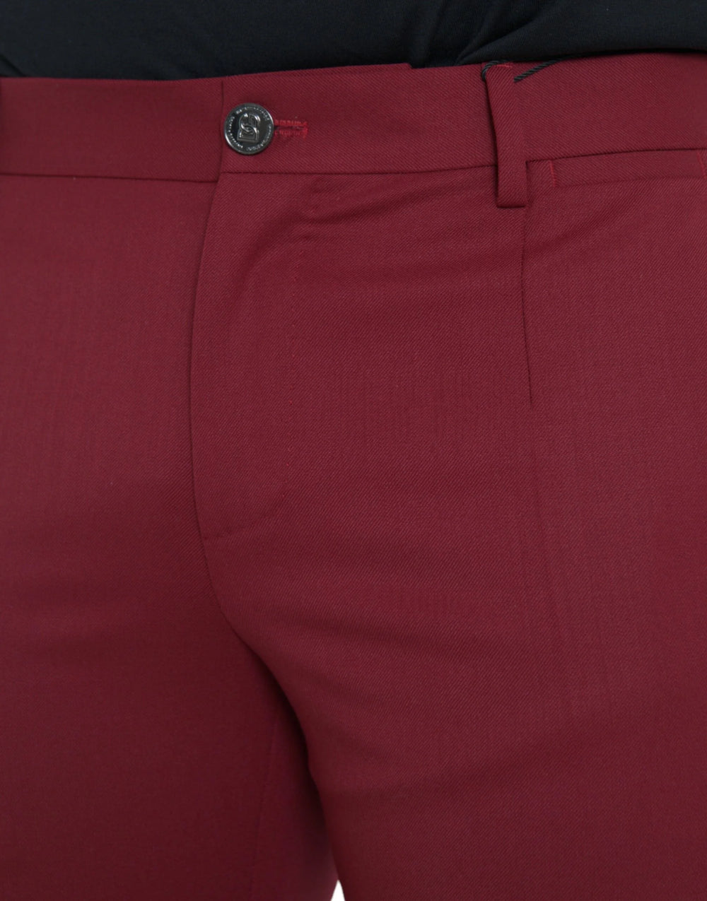 Dolce & Gabbana Red Wool Men Slim Fit Dress Pants - IT48 | M - Trousers