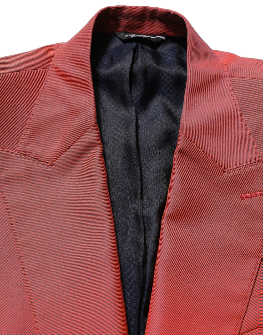 Dolce & Gabbana Red Wool Single Breasted Men Blazer Jacket