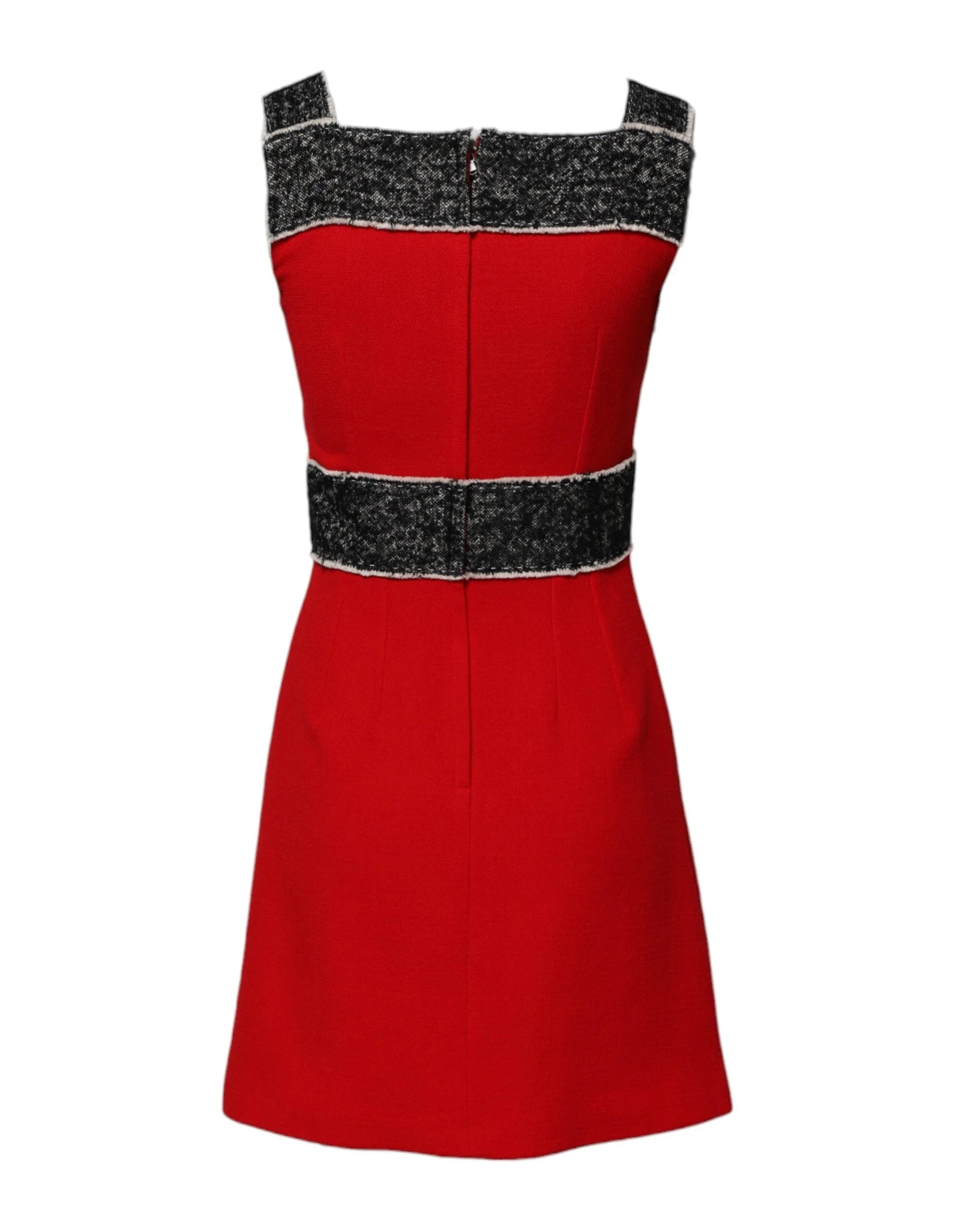 Dolce & Gabbana Red Wool Sleeveless A-line Flared Mini Dress - IT38 | XS - Dresses