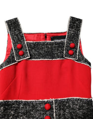 Dolce & Gabbana Red Wool Sleeveless A-line Flared Mini Dress - IT38 | XS - Dresses