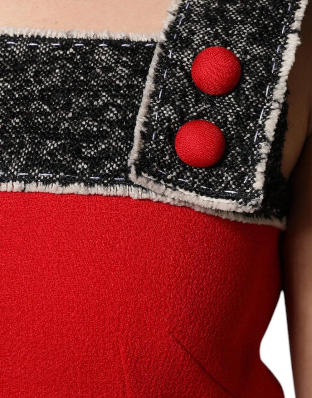 Dolce & Gabbana Red Wool Sleeveless A-line Flared Mini Dress - IT44 | L - Dresses