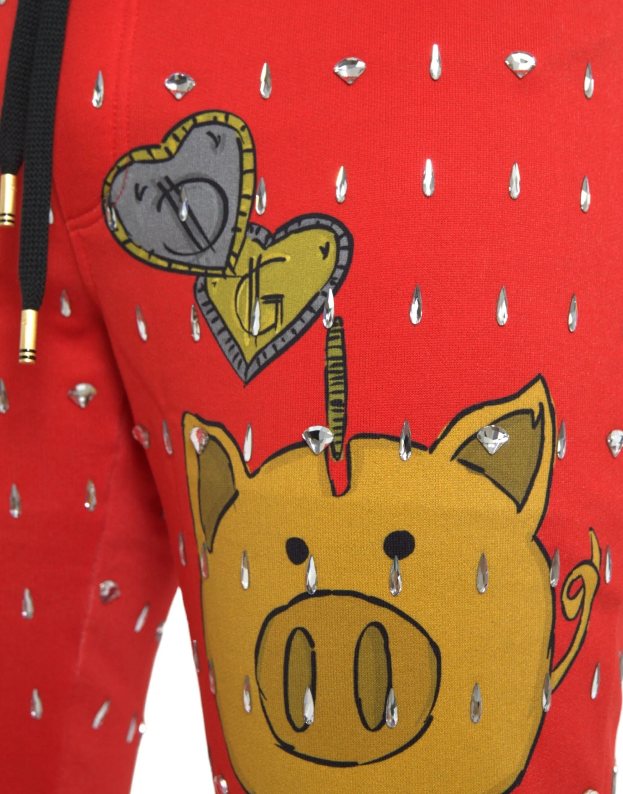 Dolce & Gabbana Red Year Of The Pig Jogger Sweatpants Pants - IT48 | M - Sweatpants