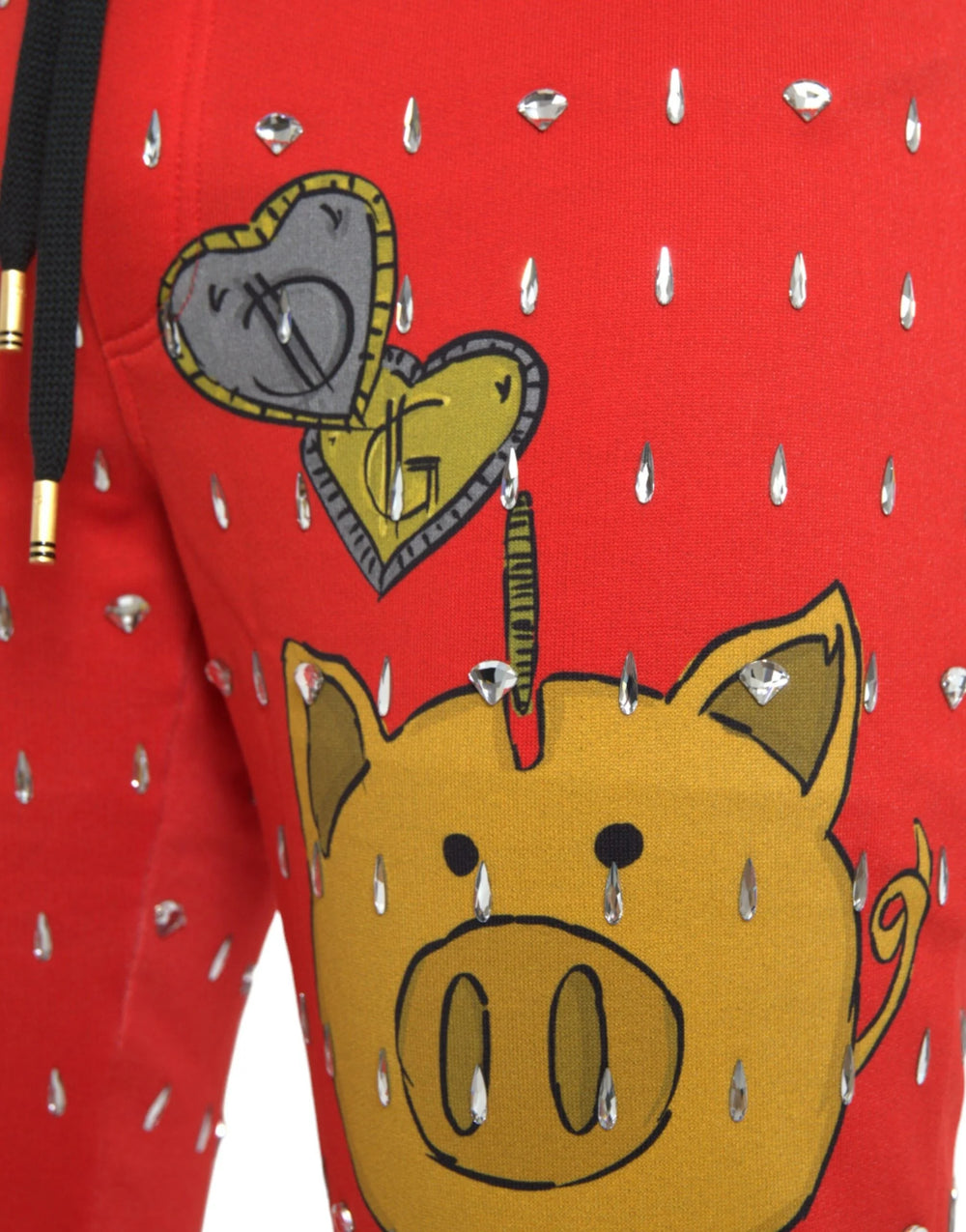 Dolce & Gabbana Red Year Of The Pig Jogger Sweatpants Pants - IT48 | M - Sweatpants