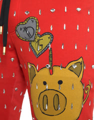 Dolce & Gabbana Red Year Of The Pig Jogger Sweatpants Pants - IT48 | M - Sweatpants