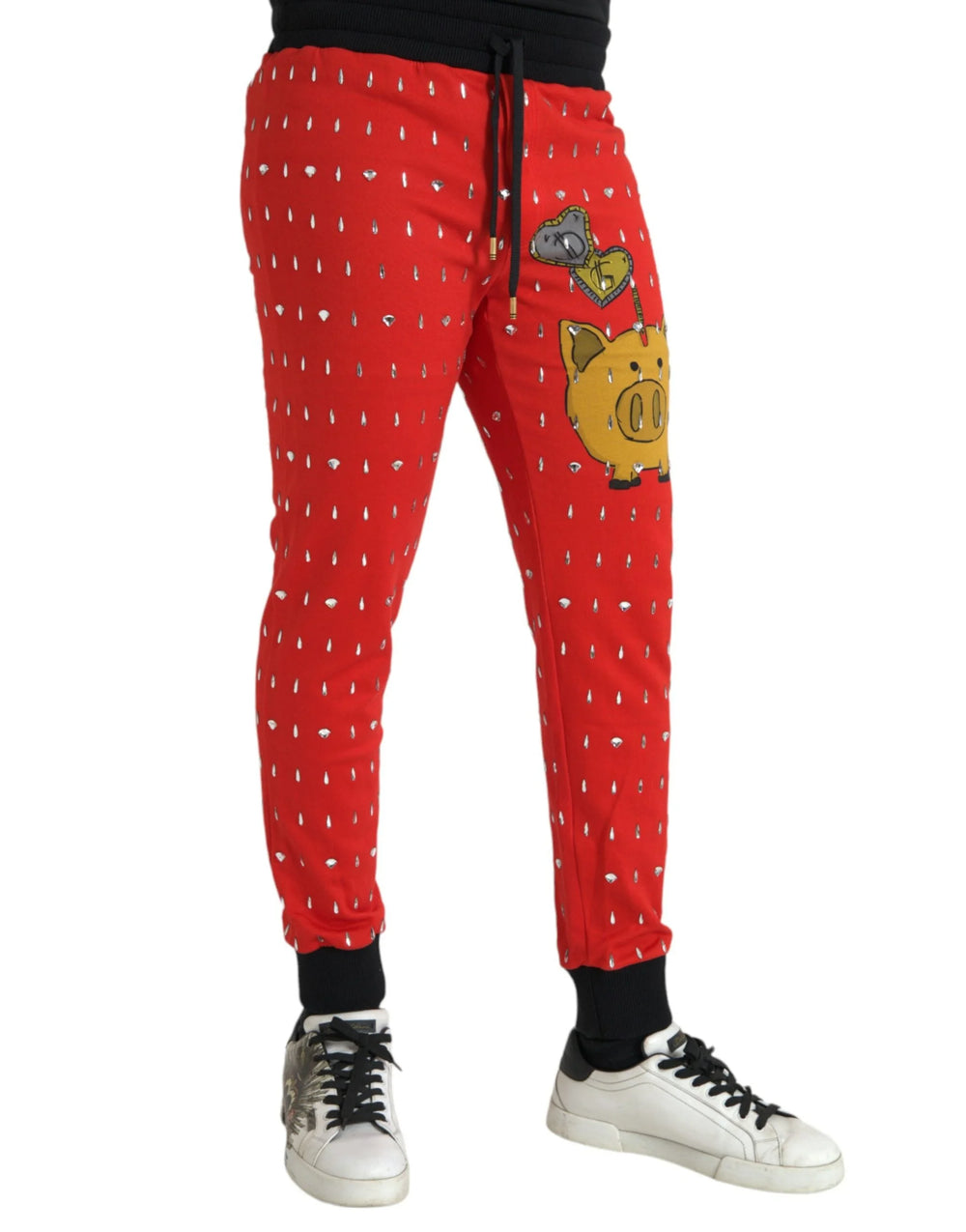 Dolce & Gabbana Red Year Of The Pig Jogger Sweatpants Pants - IT48 | M - Sweatpants