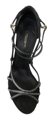Dolce & Gabbana Rhinestone Stiletto Sandal Satin Shoes - EU40.5/US10
