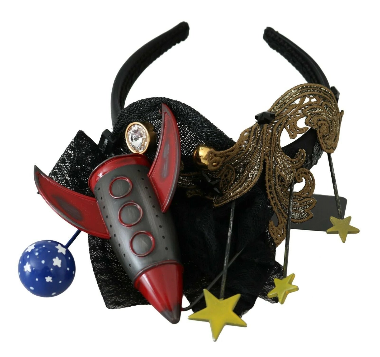 Dolce & Gabbana Rocket Crystal Stars Tiara Diadem Headband - Headbands