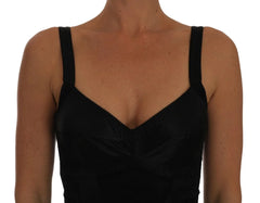 Dolce & Gabbana Romper Bodysuit Black Floral Stretch Dress - IT44|L - One-Pieces