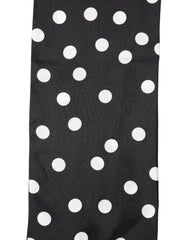 Dolce & Gabbana Scarf Black Polka Dot Silk Neck Wrap Foulard