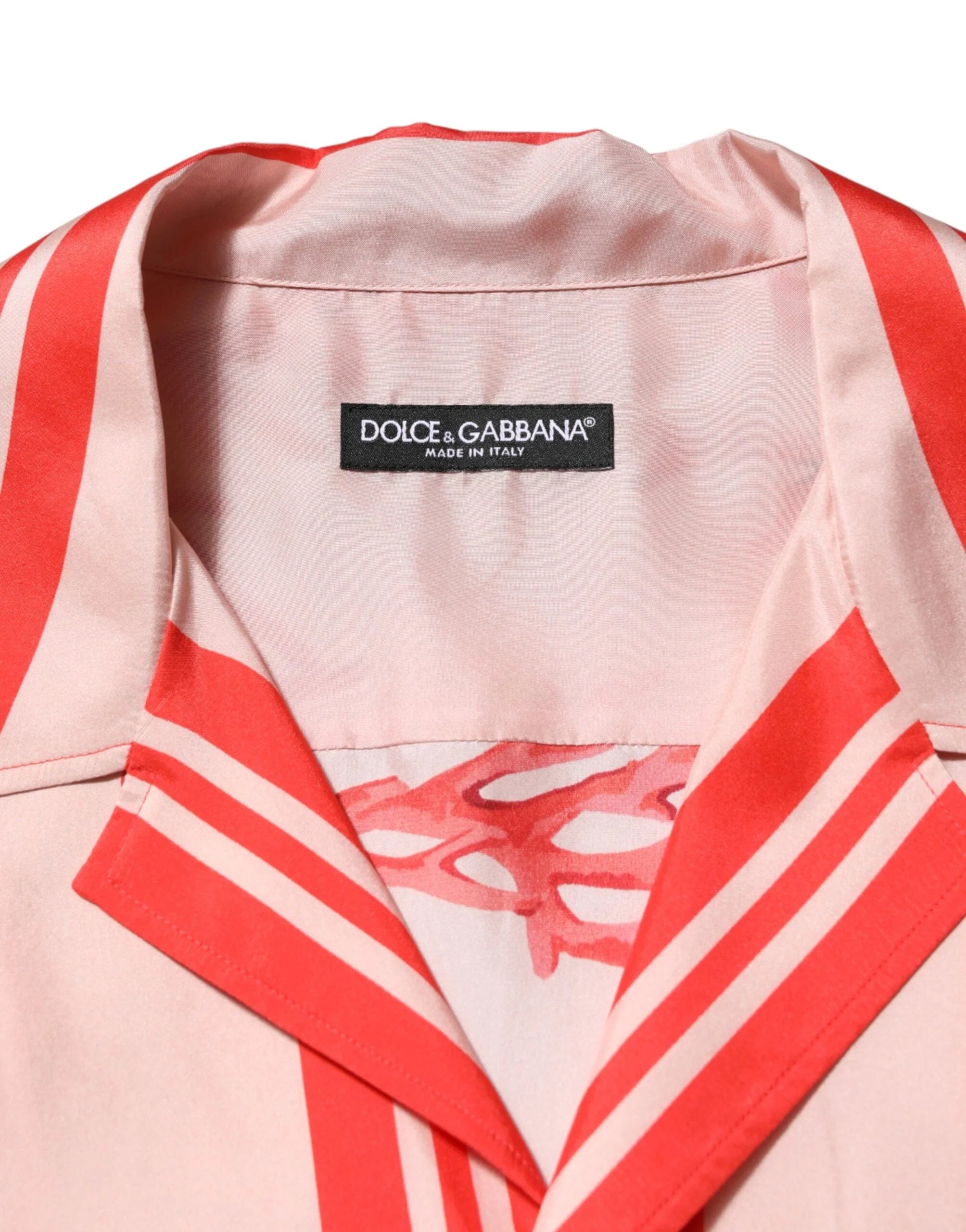 Dolce & Gabbana Shirt Red Corals Short Sleeves Button Down - IT39 | S - Shirts