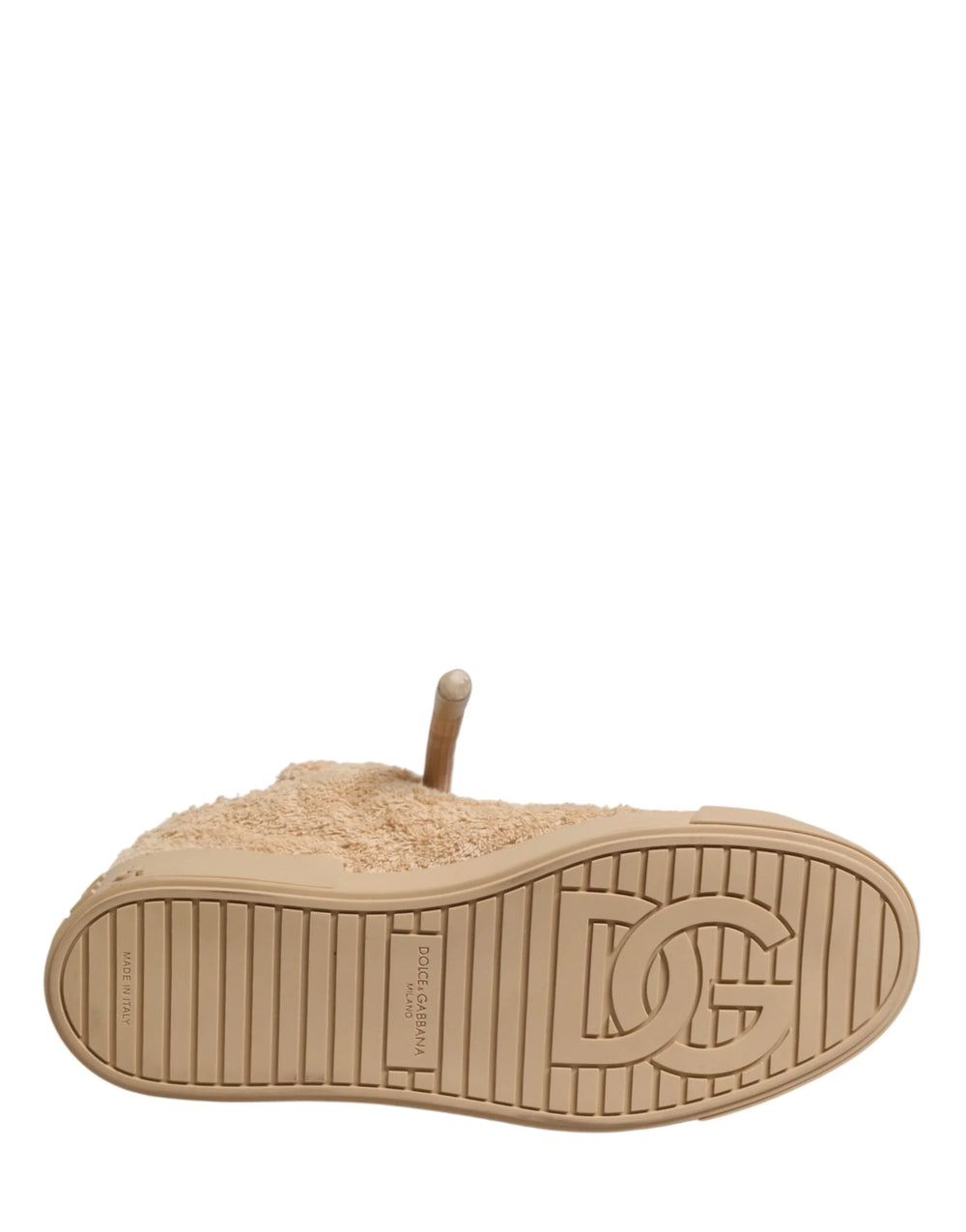 Dolce & Gabbana Topánky Béžové Tenisky s imitáciou Shearlingu - EU44/US11