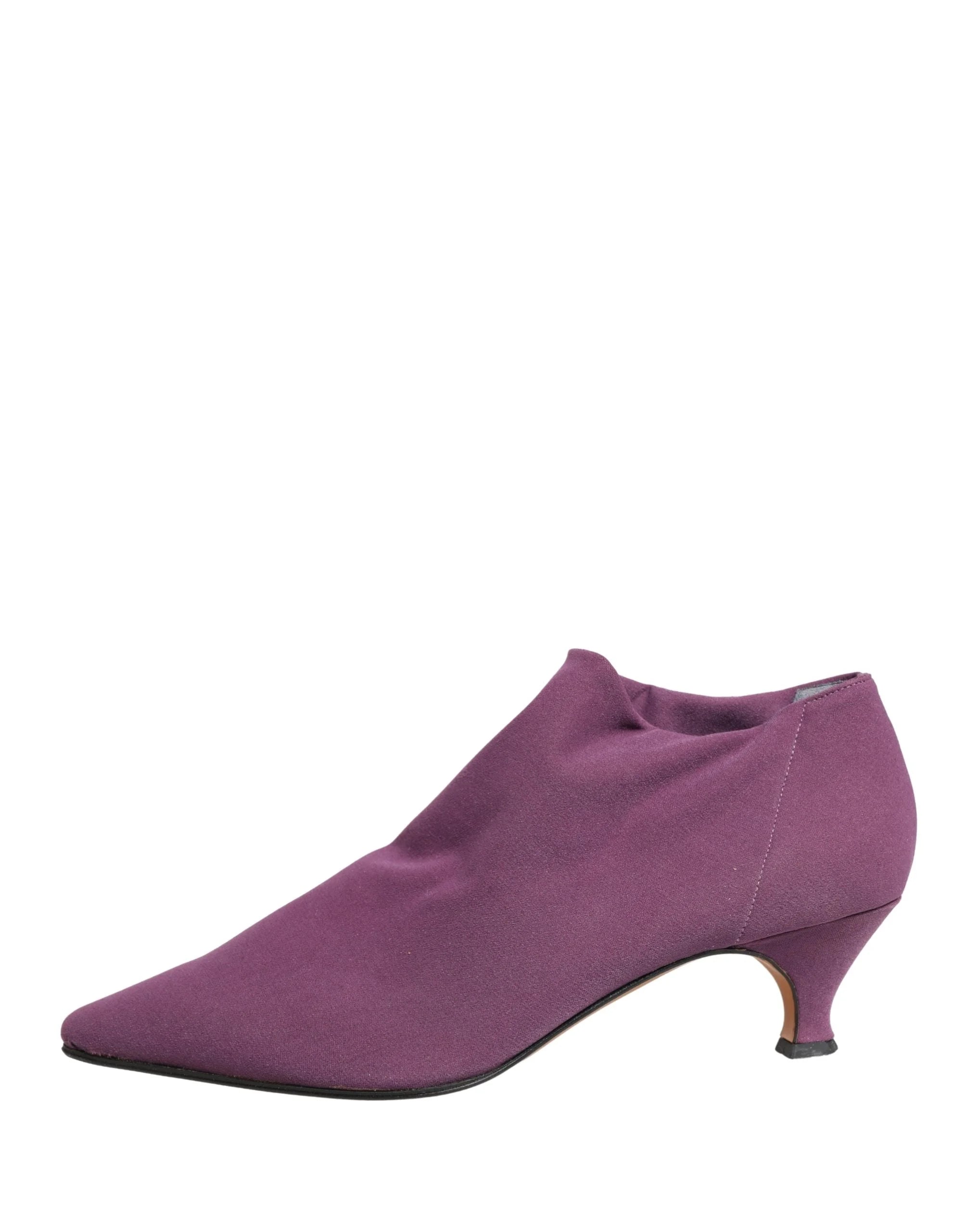 Dolce & Gabbana Lila Bőr Bokalcipők - EU41/US10.5