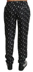 Dolce & Gabbana Silk Black Musical Instrument Trouser Pants - IT46 | S - Trousers