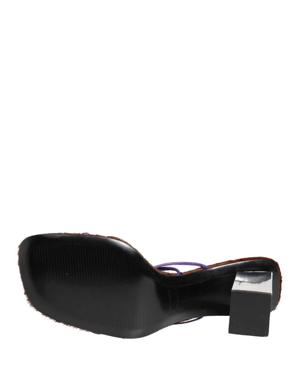 Dolce & Gabbana Sandales à talons blocs argentés à enfiler - EU39/US8.5