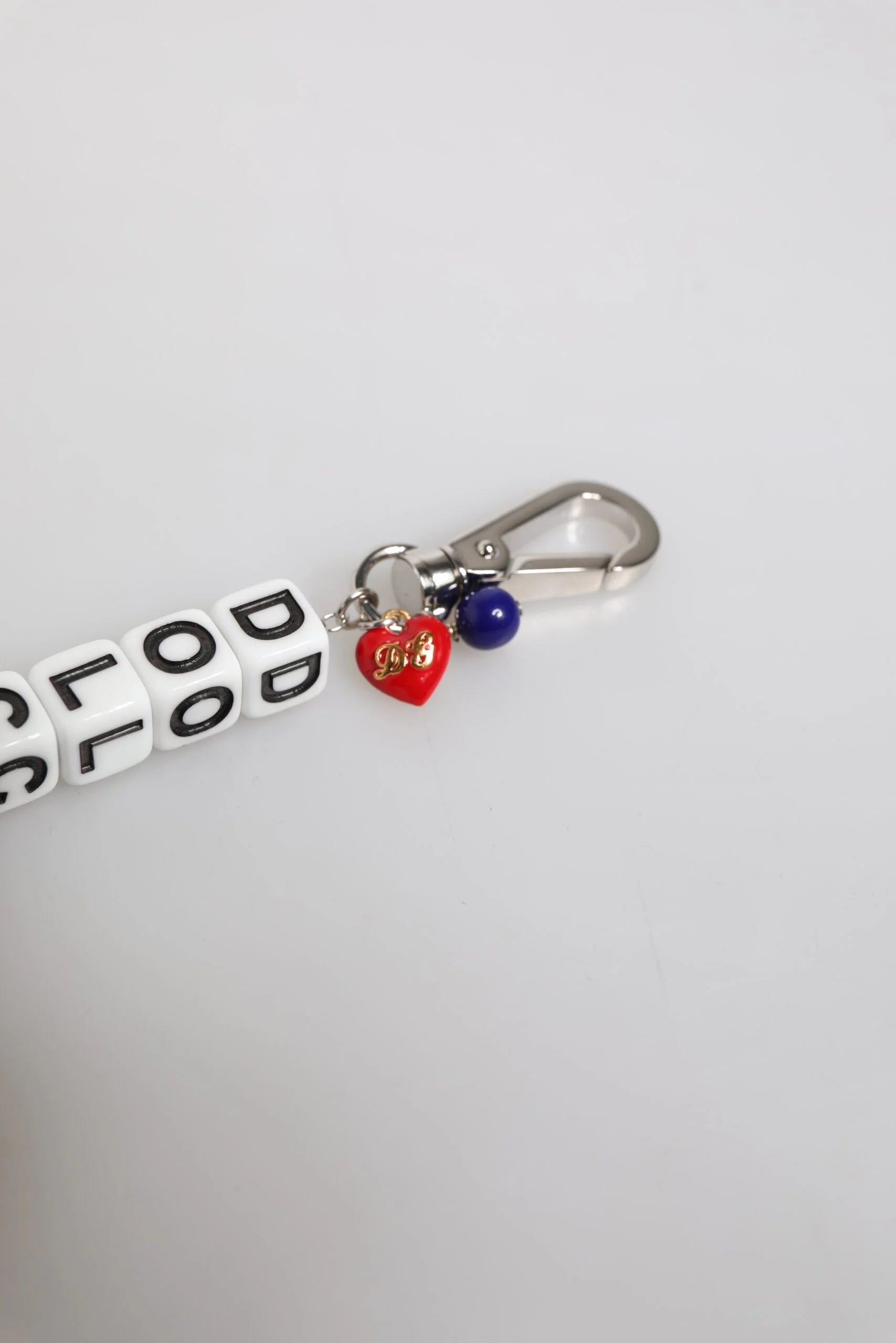 Dolce & Gabbana Silver Brass Chain Dice Logo Embellished Charm Bracelet - Bracelets