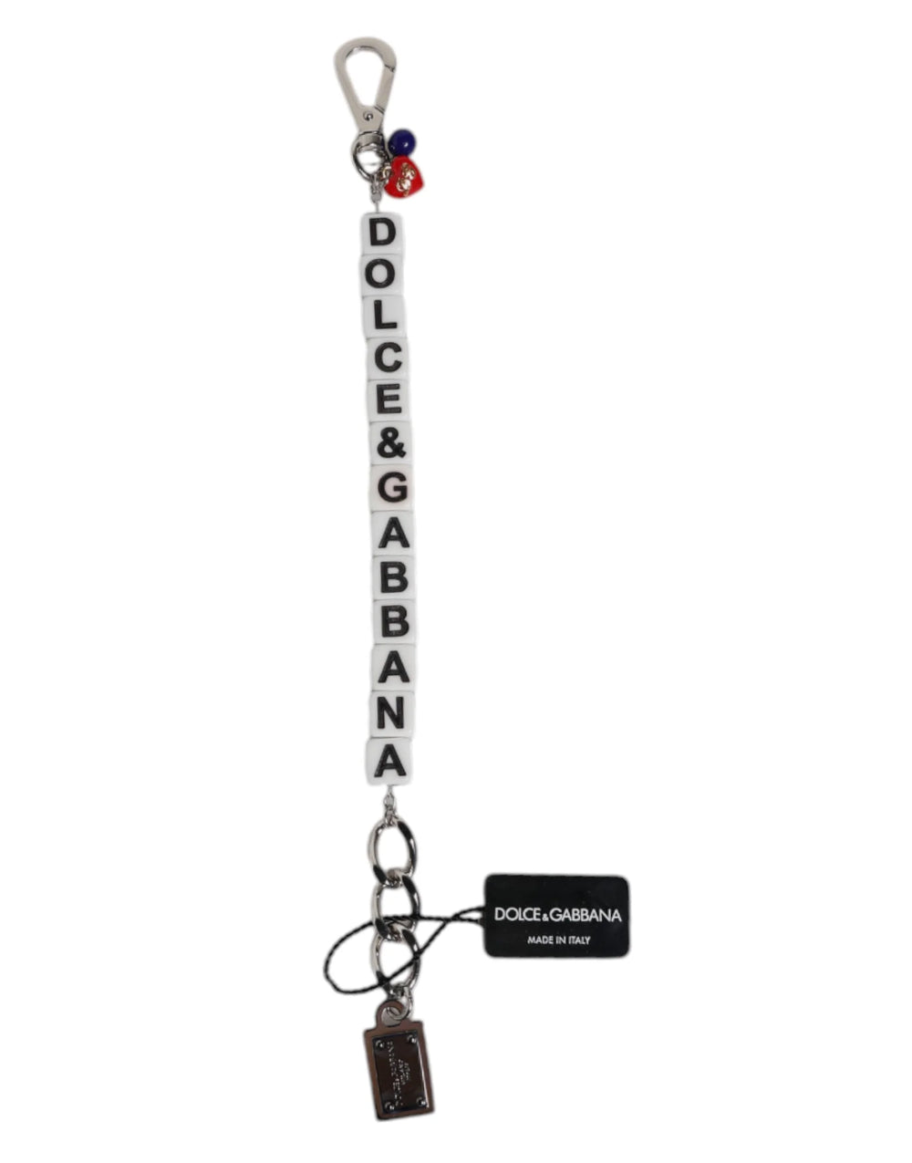 Dolce & Gabbana Silver Brass Chain Dice Logo Embellished Charm Bracelet - Bracelets