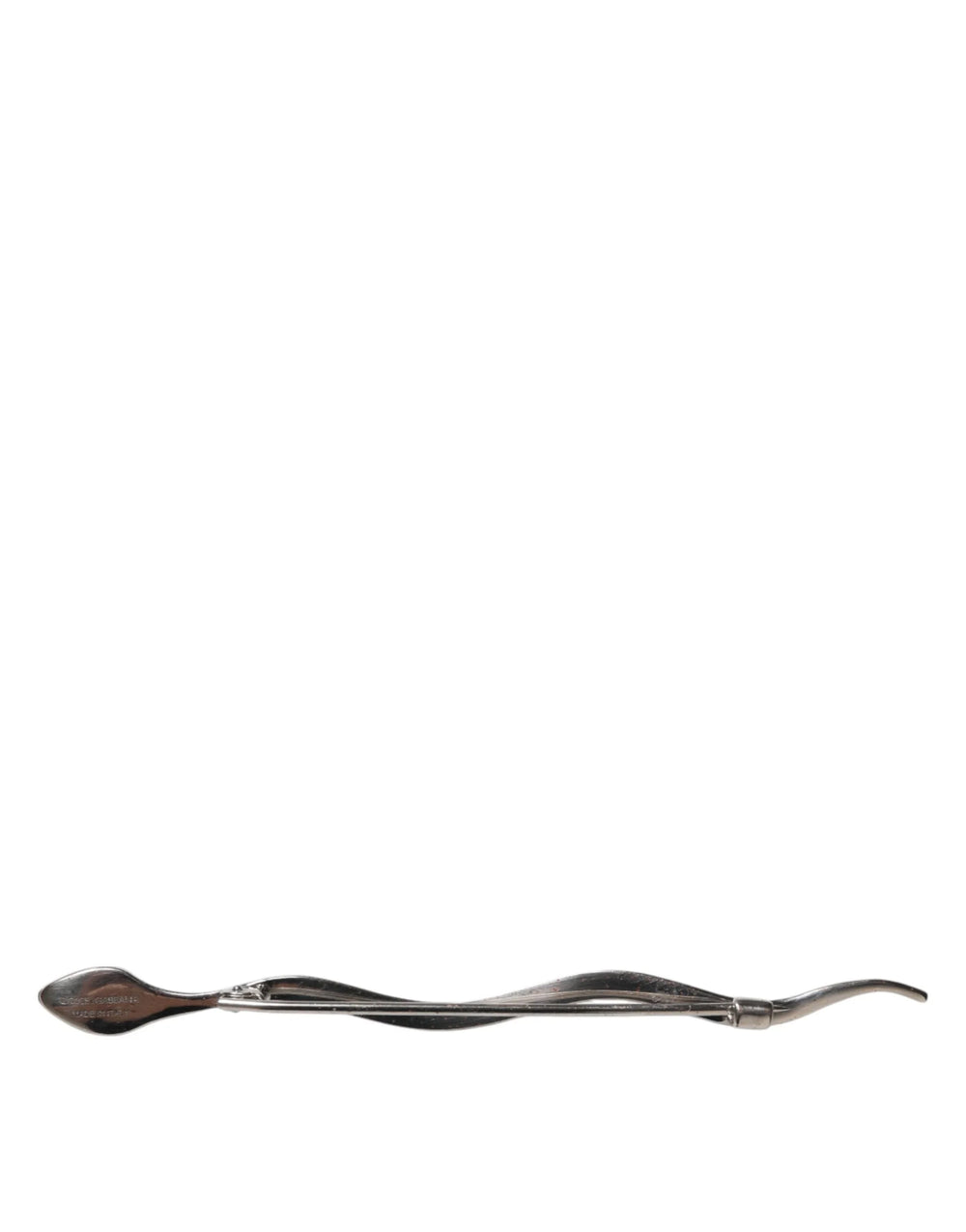 Dolce & Gabbana Silver Brass Crystal Spilla Serpente Mens Brooch Pin - Brooches & Lapel Pins