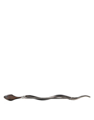 Dolce & Gabbana Silver Brass Crystal Spilla Serpente Mens Brooch Pin - Brooches & Lapel Pins