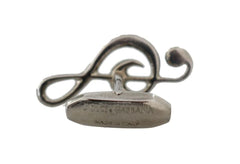 Dolce & Gabbana Silver Brass Tremble Clef Crystal Cufflinks - Cufflinks