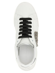 Dolce & Gabbana Silver Calfskin Low Top Sneakers - EU39/US9