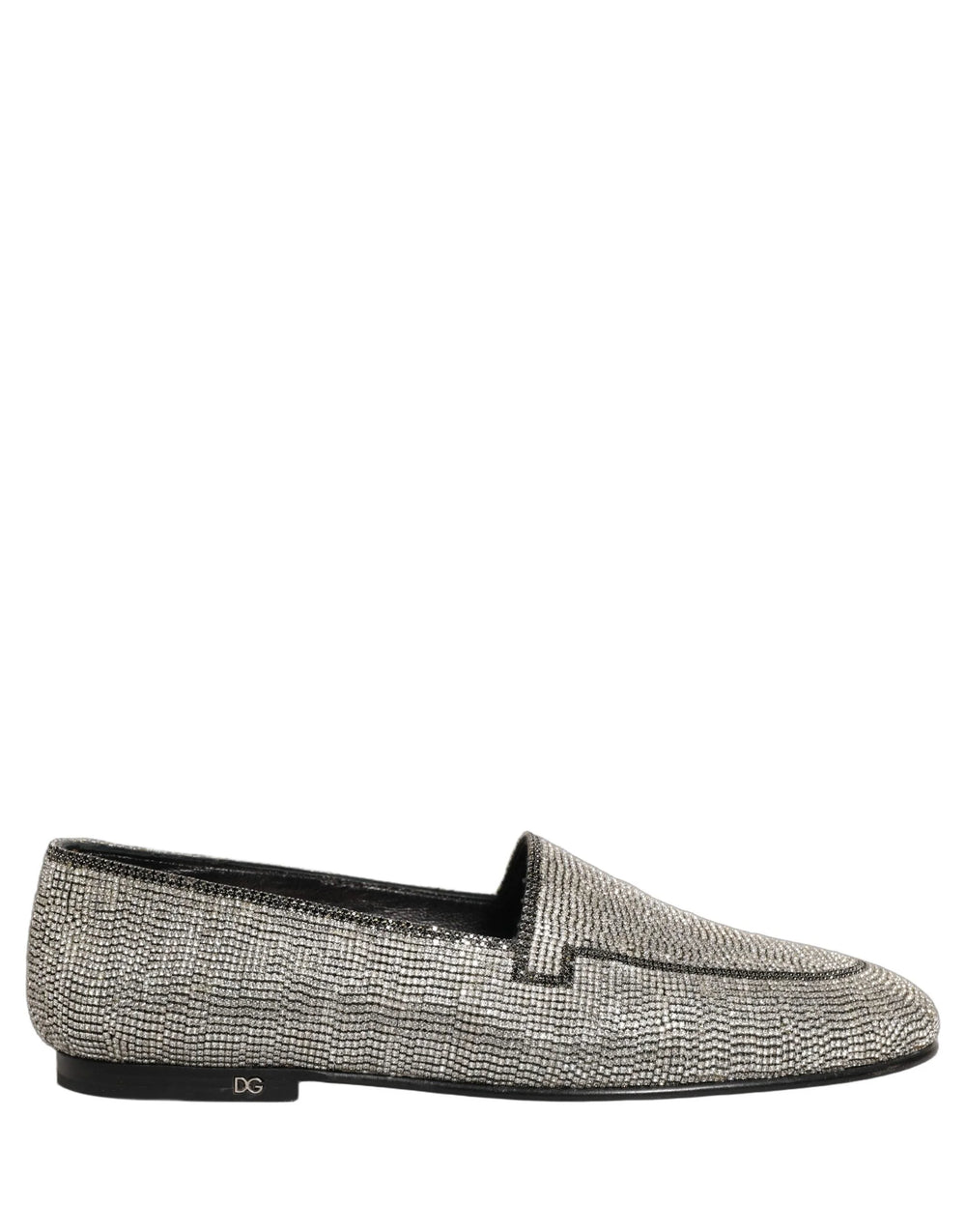 Dolce & Gabbana hõbedased kristallidega kaunistatud meeste loafersid – EU43/US10