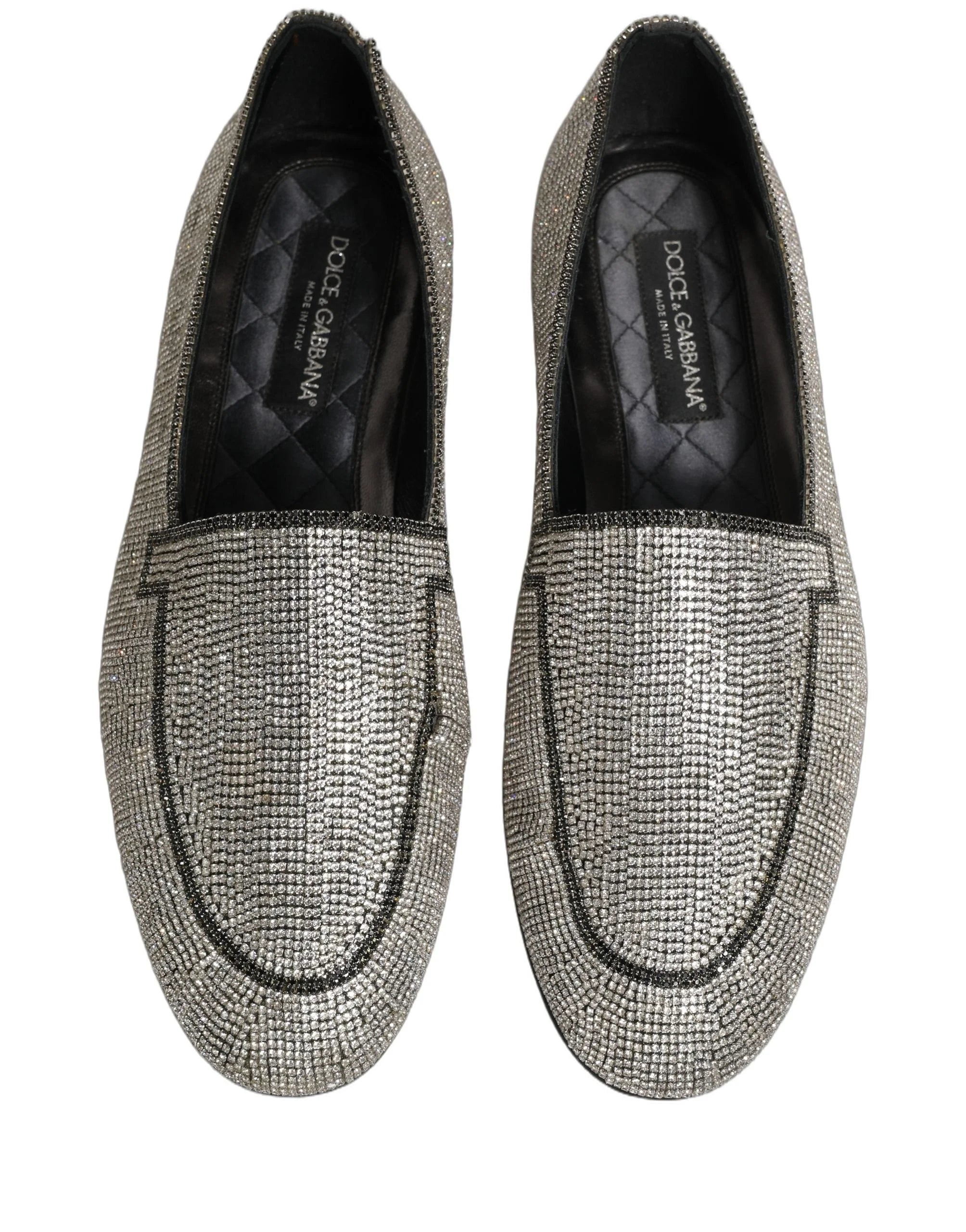 Dolce & Gabbana hõbe kristallidega meeste loafersid - EU43/US10