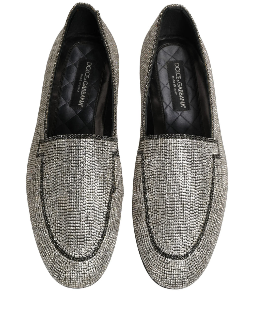 Dolce & Gabbana hõbe kristallidega meeste loafersid - EU43/US10