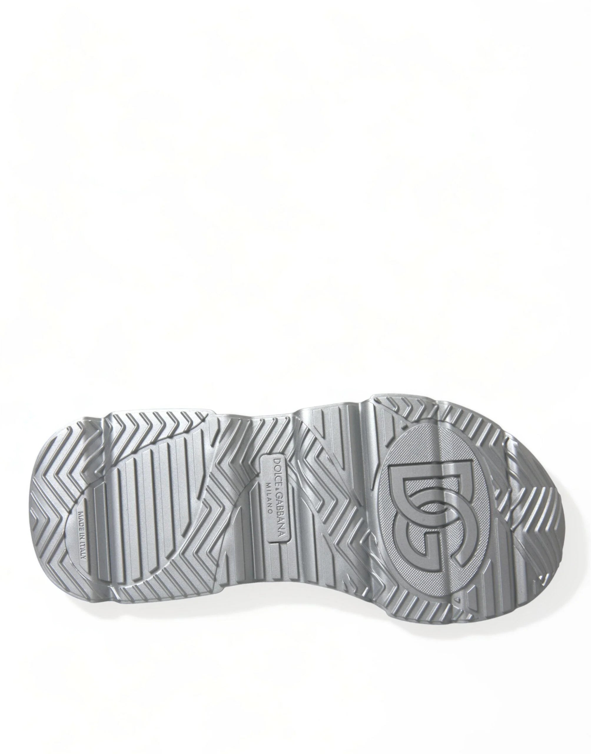 Dolce & Gabbana Silver DAYMASTER Leather Men Casual Sneakers Shoes - EU40/US7 - Sneakers