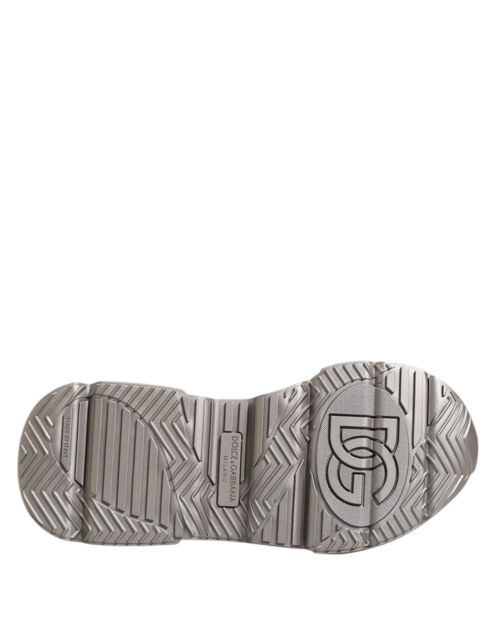 Dolce & Gabbana Silver DAYMASTER Leather Men Sneakers Shoes - Sneakers