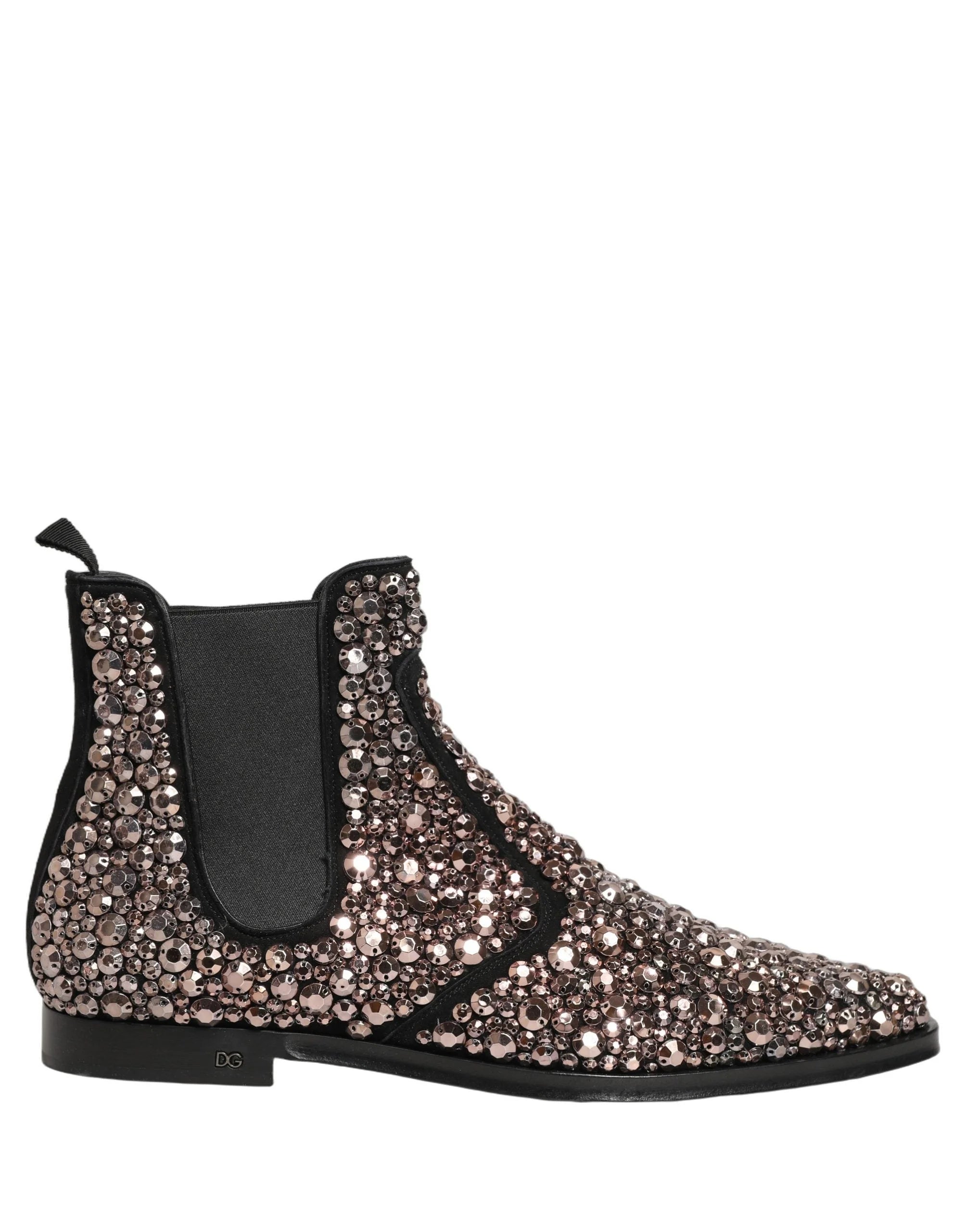 Dolce & Gabbana Botas Chelsea con Detalles Plateado - Talla EU44/US11