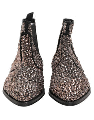 Dolce & Gabbana Botas Chelsea con Detalles Plateado - Talla EU44/US11