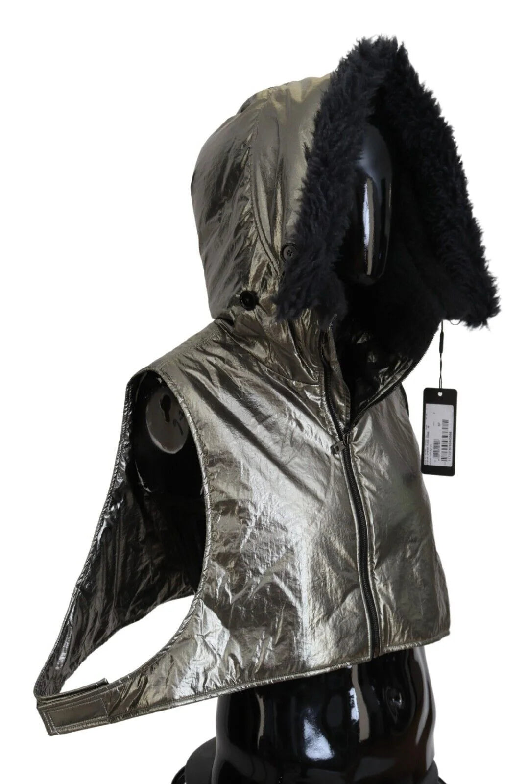 Dolce & Gabbana Silver Fur Whole Head Wrap Men Capello Nylon Hat - 58cm|L
