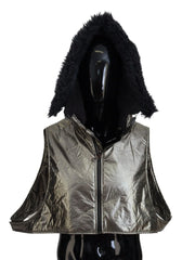 Dolce & Gabbana Silver Fur Whole Head Wrap Men Capello Nylon Hat - 58cm|L - Winter Hats