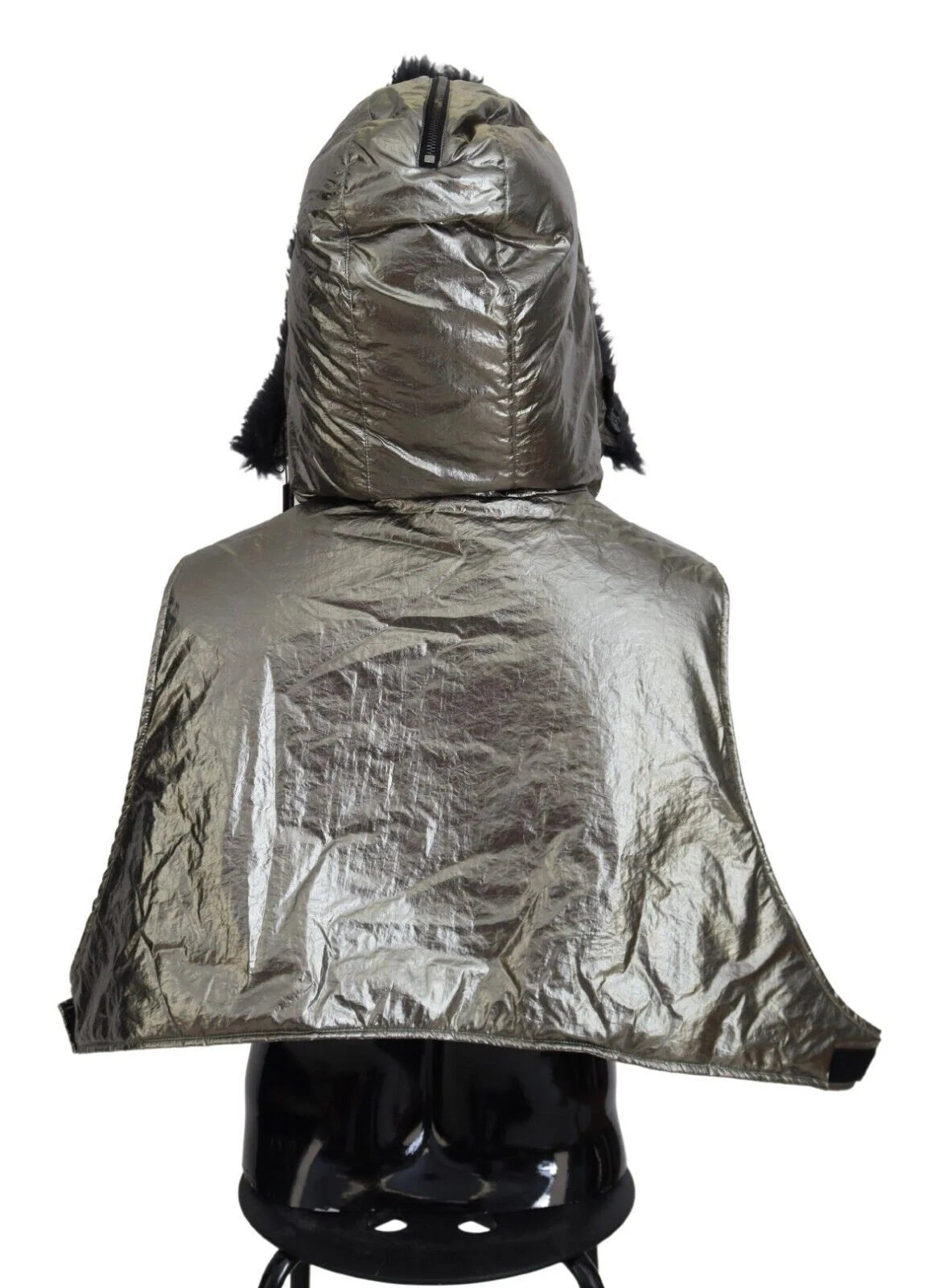 Dolce & Gabbana Silver Fur Whole Head Wrap Men Capello Nylon Hat - 58cm|L - Winter Hats