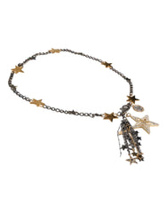 Dolce & Gabbana Silver Gold Brass Embellished Waist Chain Belt - S - Belts