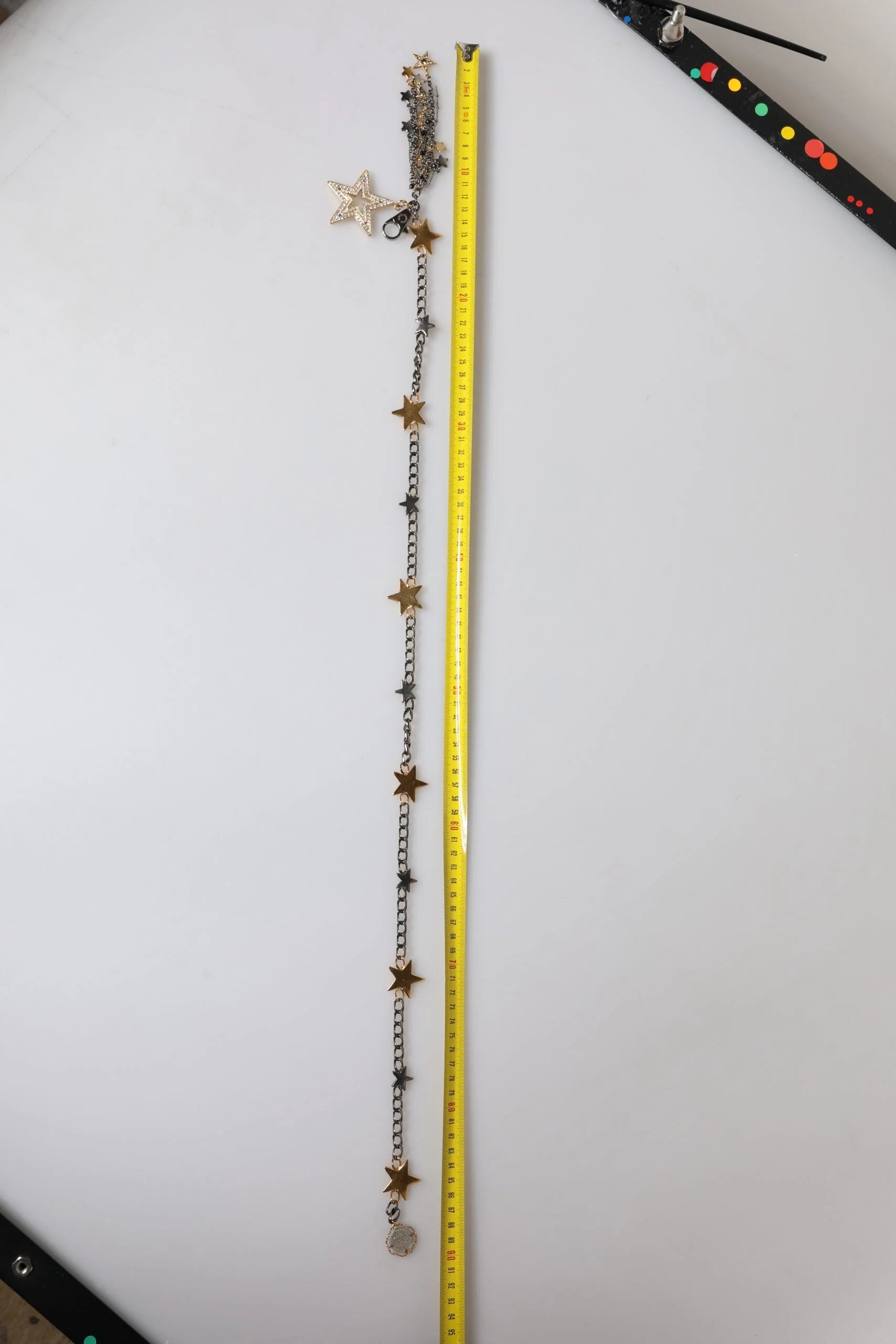 Dolce & Gabbana Silver Gold Brass Embellished Waist Chain Belt - S - Belts