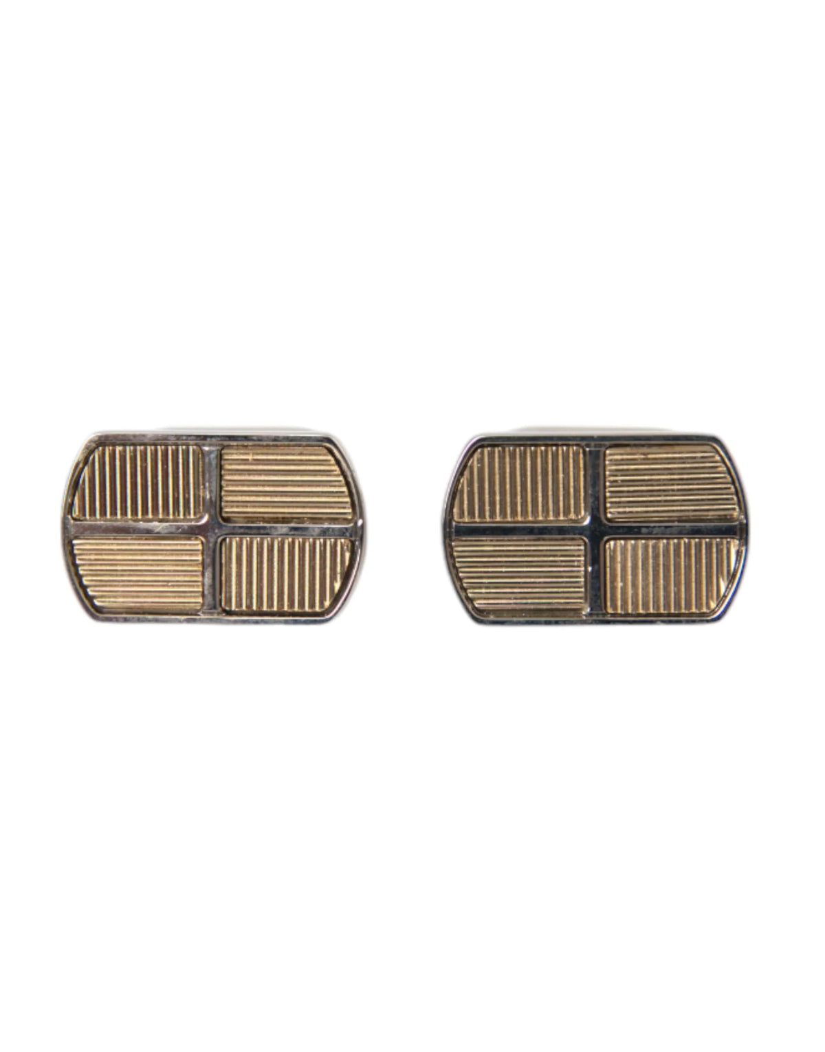 Dolce & Gabbana Silver Gold Plated Metal Brass Pin Cufflinks - Cufflinks