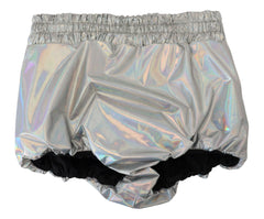 Dolce & Gabbana Silver Holographic High Waist Hot Pants Shorts - IT40|S - Short Trousers