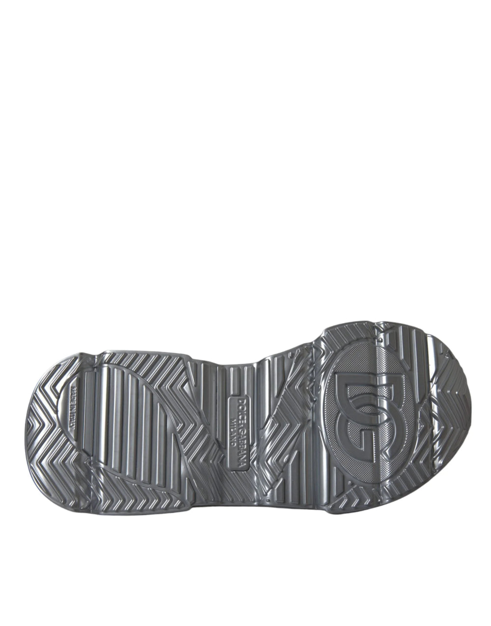 Dolce & Gabbana Silver Iridescent DAYMASTER Leather Sneakers Shoes - EU39/US8.5 - Sneakers