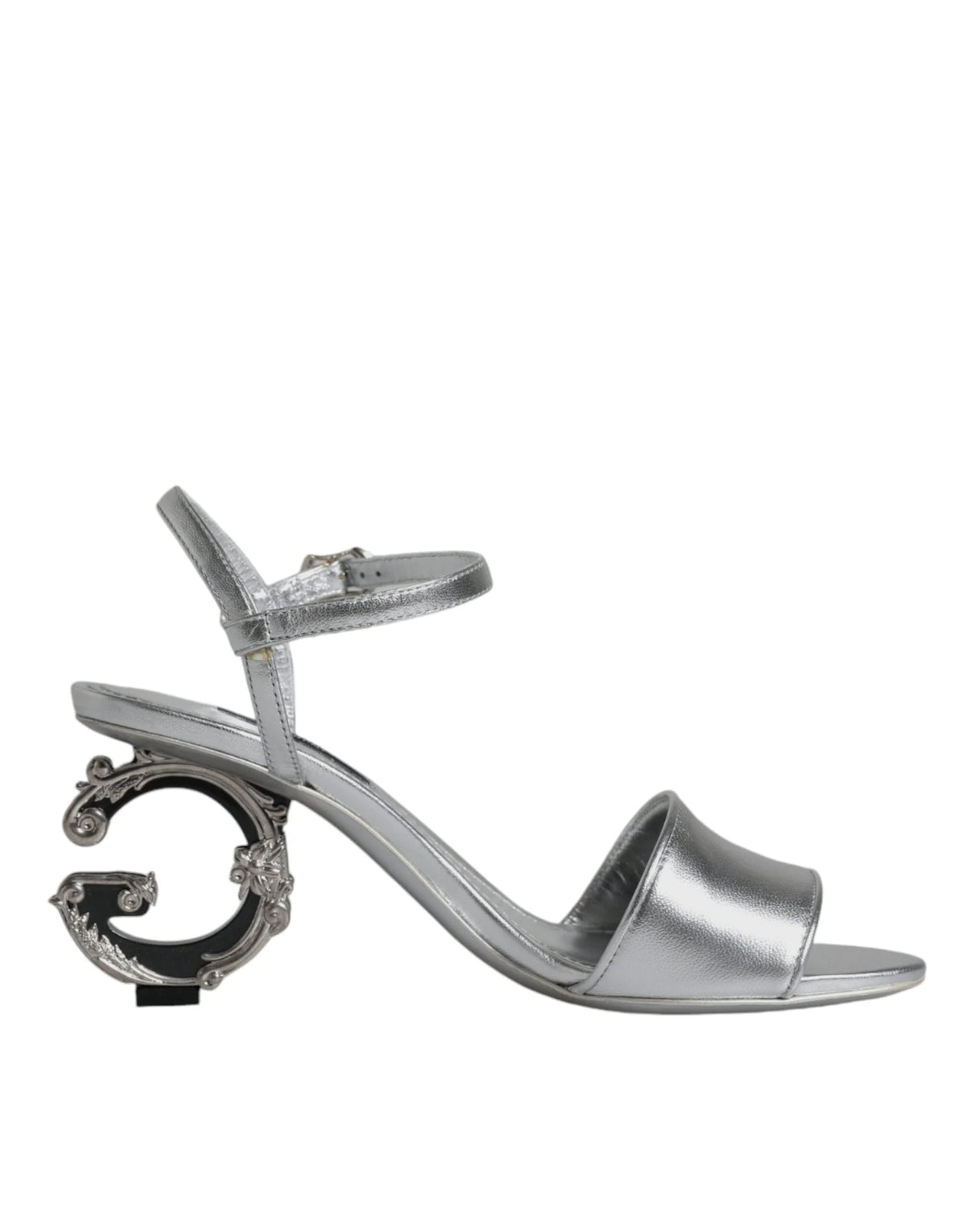 Dolce & Gabbana Silver KEIRA Heels Ankle Strap Sandals Shoes - EU35/US4.5 - Sandals