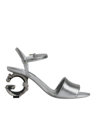 Dolce & Gabbana Silver KEIRA Heels Ankle Strap Sandals Shoes - EU35/US4.5 - Sandals