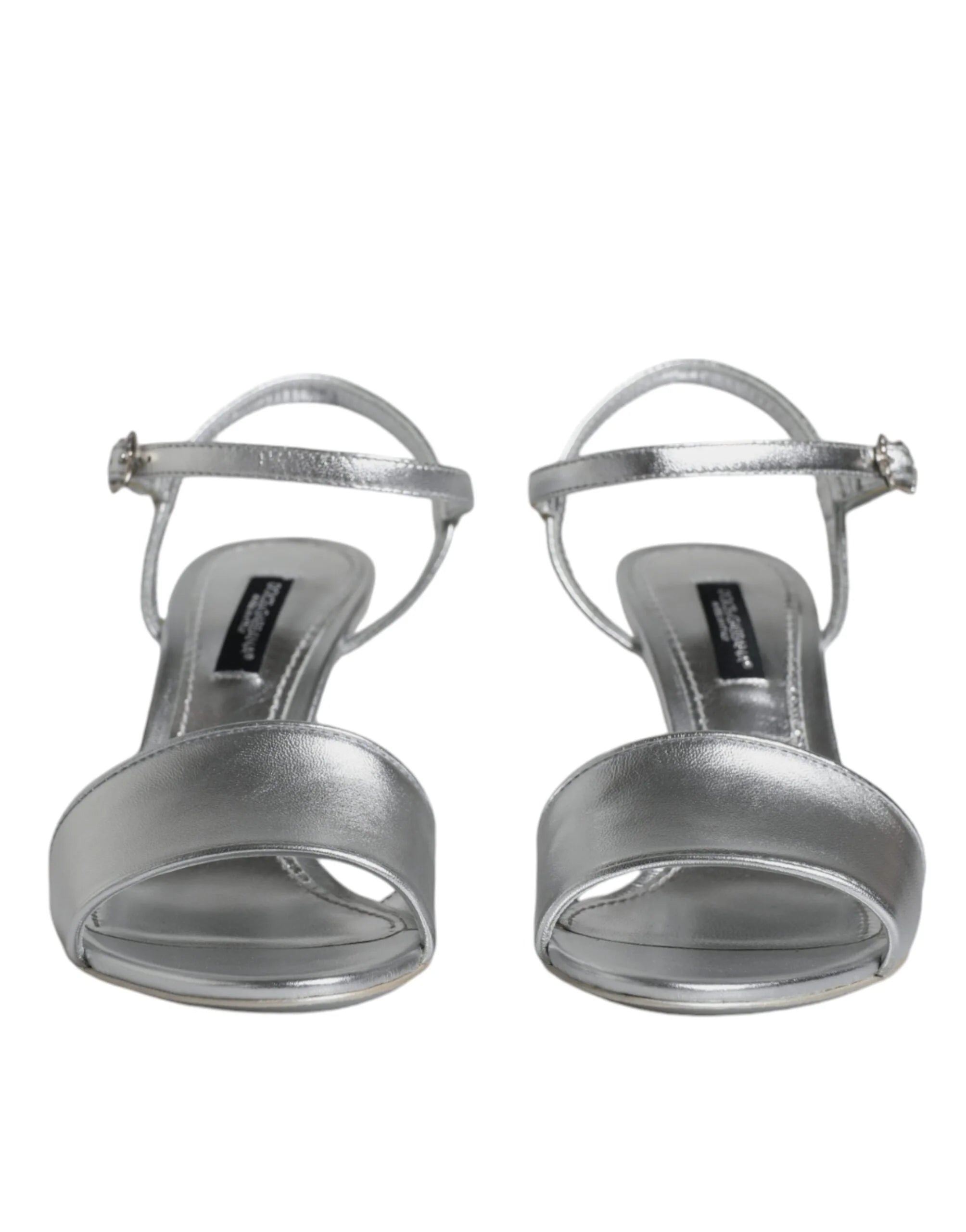 Dolce & Gabbana Silver KEIRA Heels Ankle Strap Sandals Shoes - EU35/US4.5 - Sandals