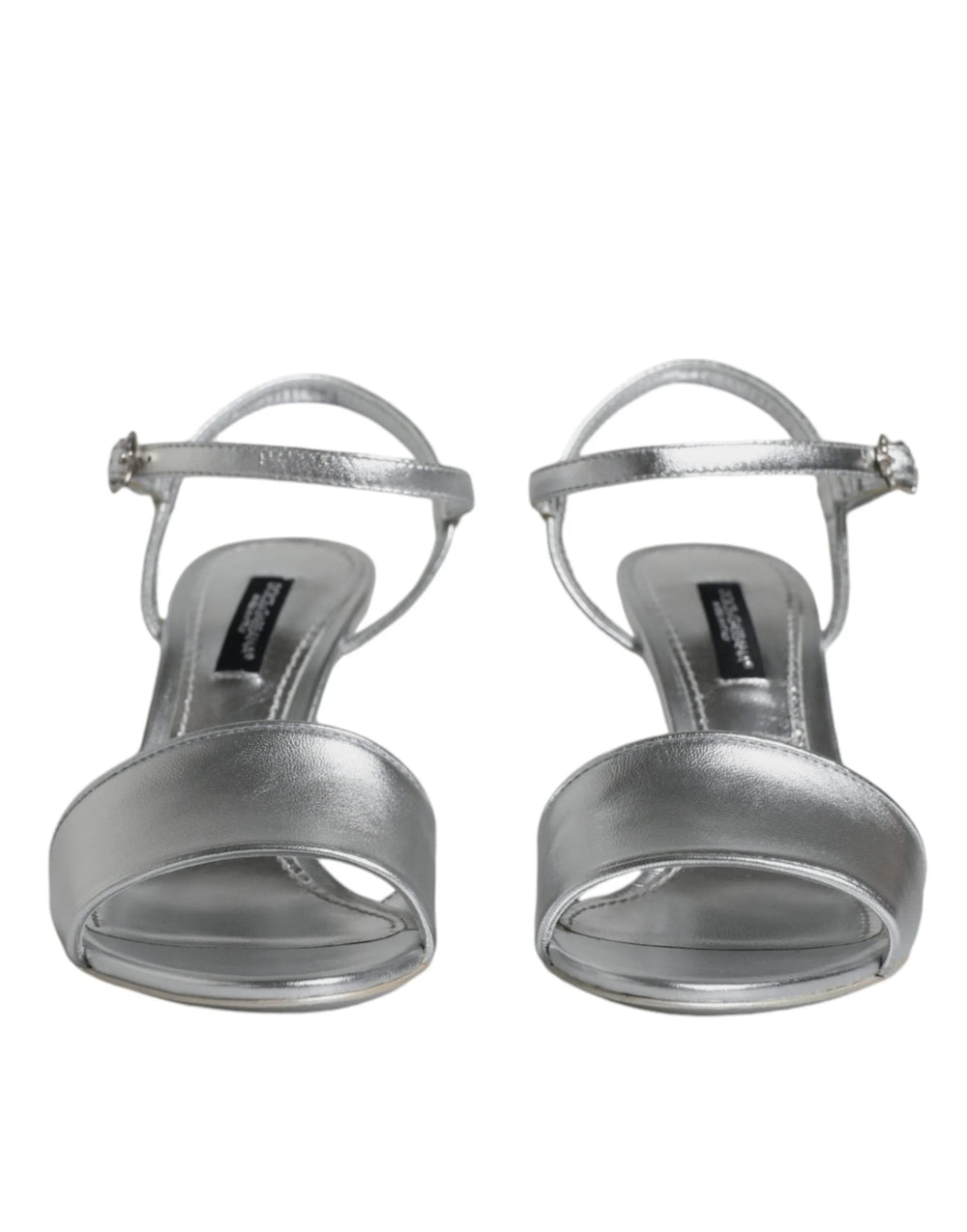 Dolce & Gabbana Silver KEIRA Heels Ankle Strap Sandals Shoes - EU35/US4.5 - Sandals