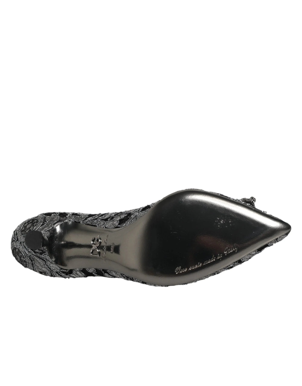 Dolce & Gabbana Silver Lace DG Amore Heels Pumps Shoes - EU35.5/US5