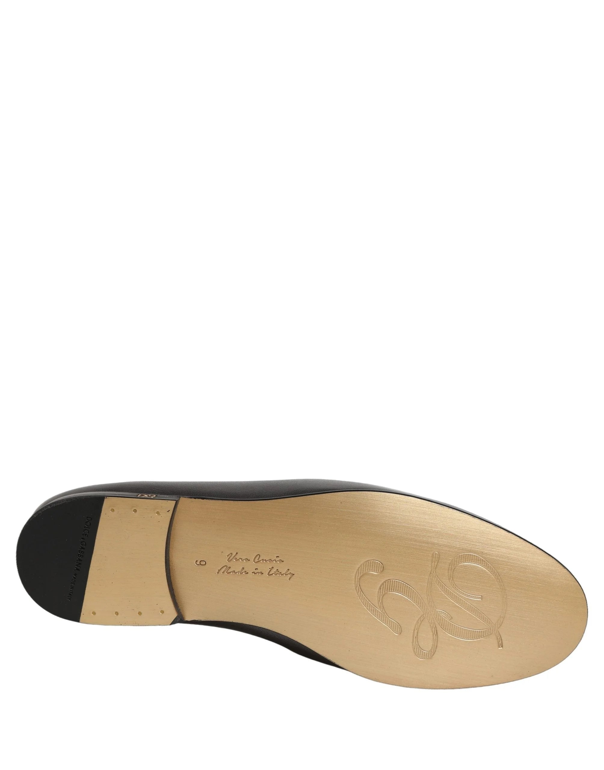 Dolce & Gabbana Silver Leather DG Logo Slip On Loafers Shoes - EU43/US10