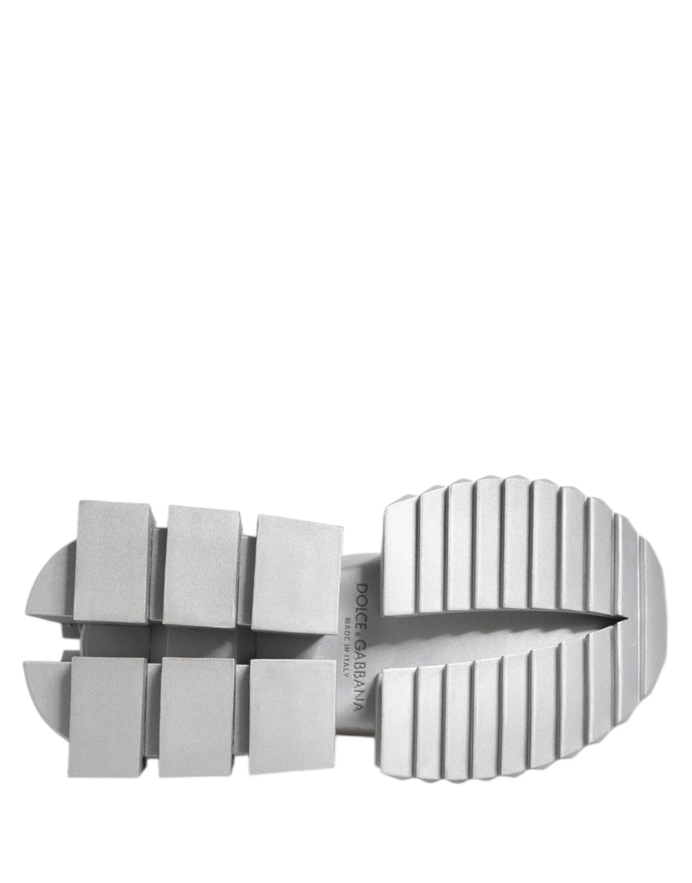 Dolce & Gabbana Silver Leather Super Queen Sneakers Shoes - EU35/US4.5 - Sneakers