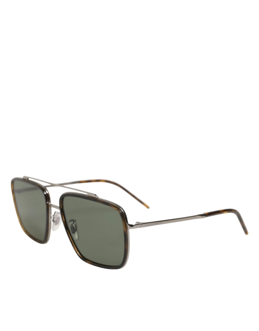 Dolce & Gabbana Silver Metal Frame Polarized Navigator Sunglasses - Sunglasses
