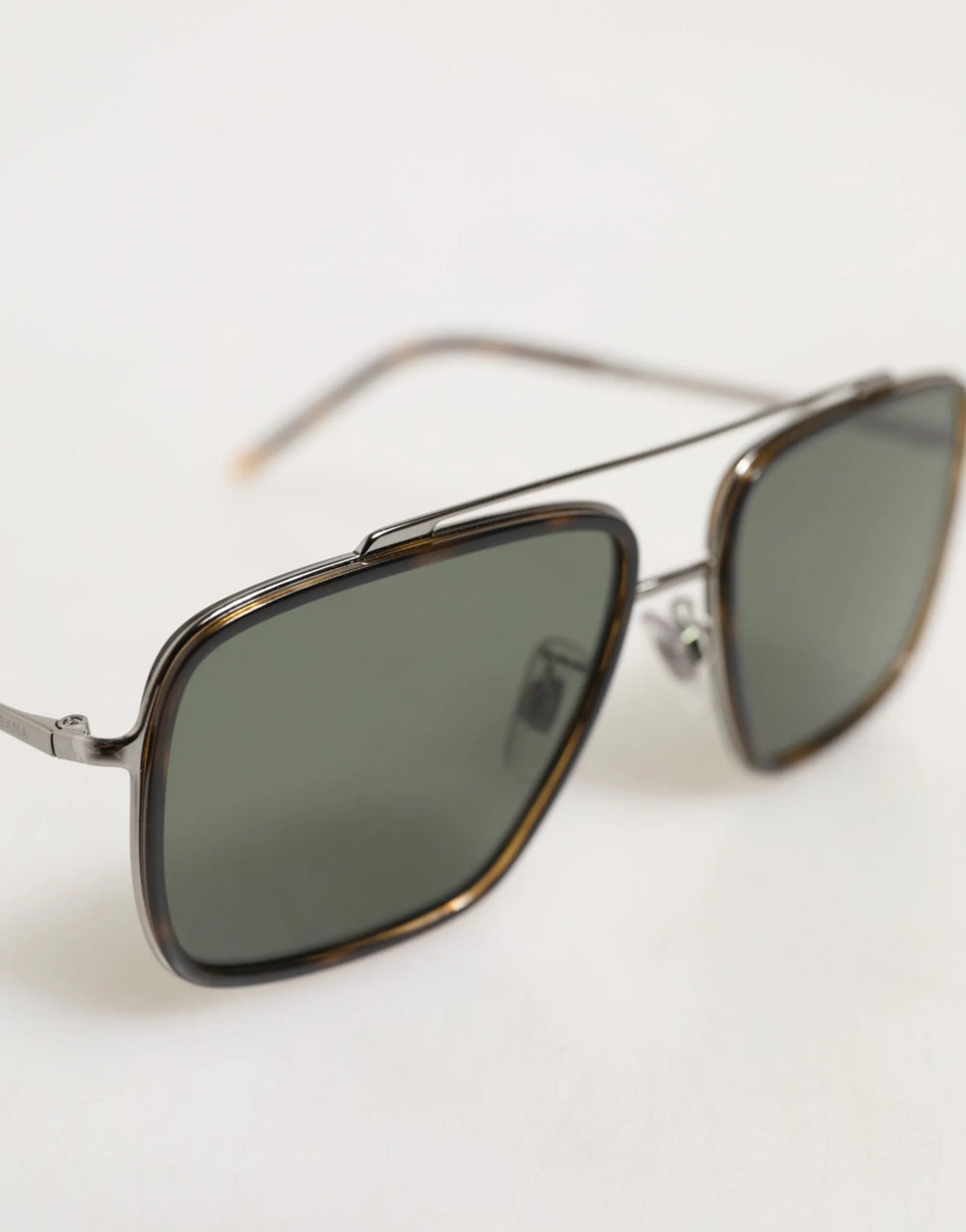 Dolce & Gabbana Silver Metal Frame Polarized Navigator Sunglasses - Sunglasses